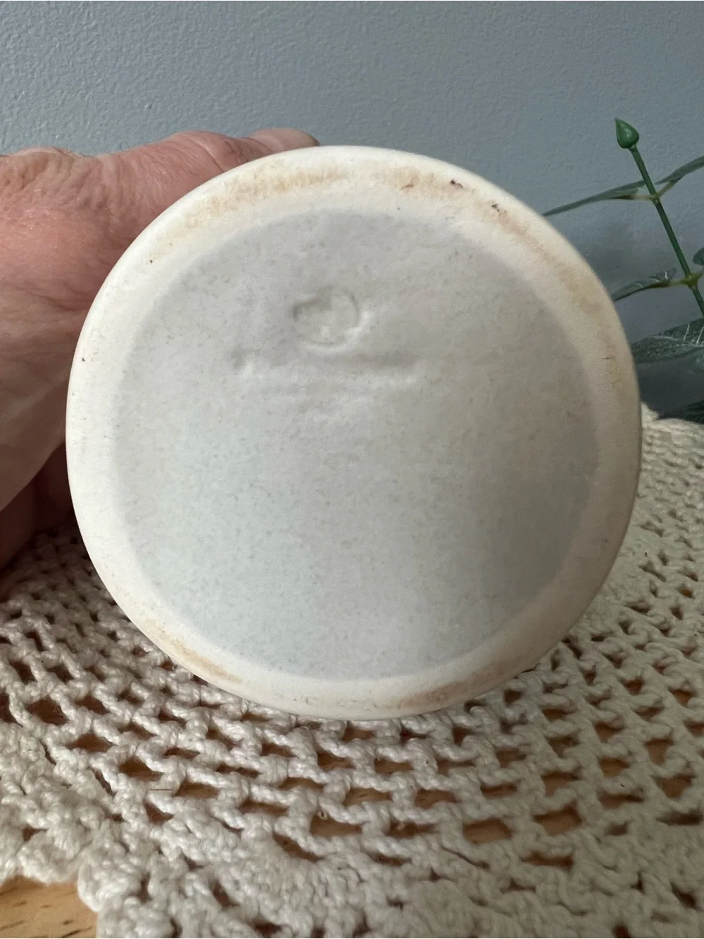 Pfaltzgraff Ceramic Stoneware Yorktowne Mini Crock w/ Blue Floral Motif Vintage